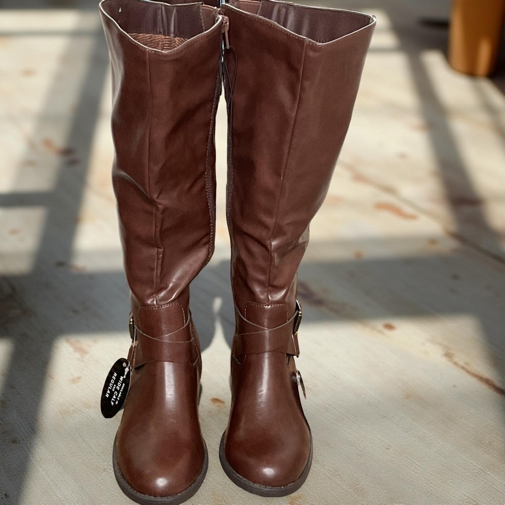 NWOB STYLE & CO Marlee Riding Boots,smoky Chocolate Brown Size 6.5❤️
